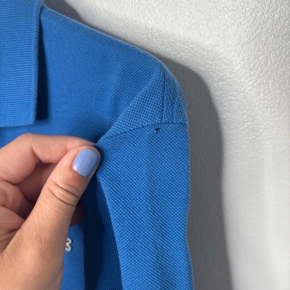 Lacoste Polo Classic Fit Medium Blue Short Sleeve Preppy Quiet Luxury Old Money - Picture 8 of 10